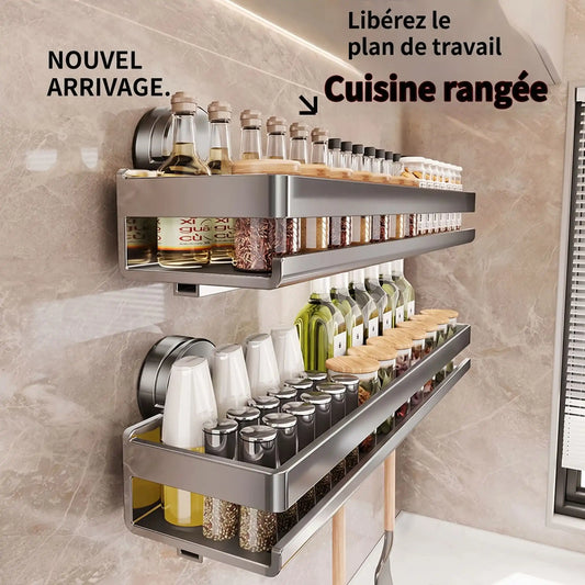 Étagère de cuisine murale à ventouse1