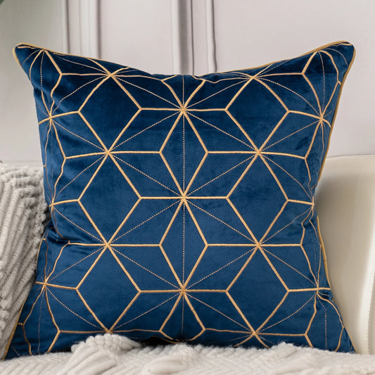 Geometric Velvet Cushion Cover