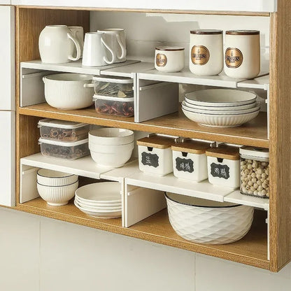 Organisateur de placard cuisine extensible, beauté de rangement gain de place .
