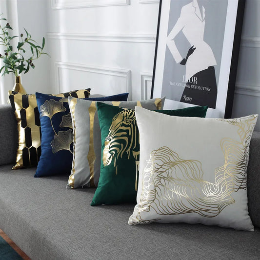 Golden Velvet Luxe Cushion Cover