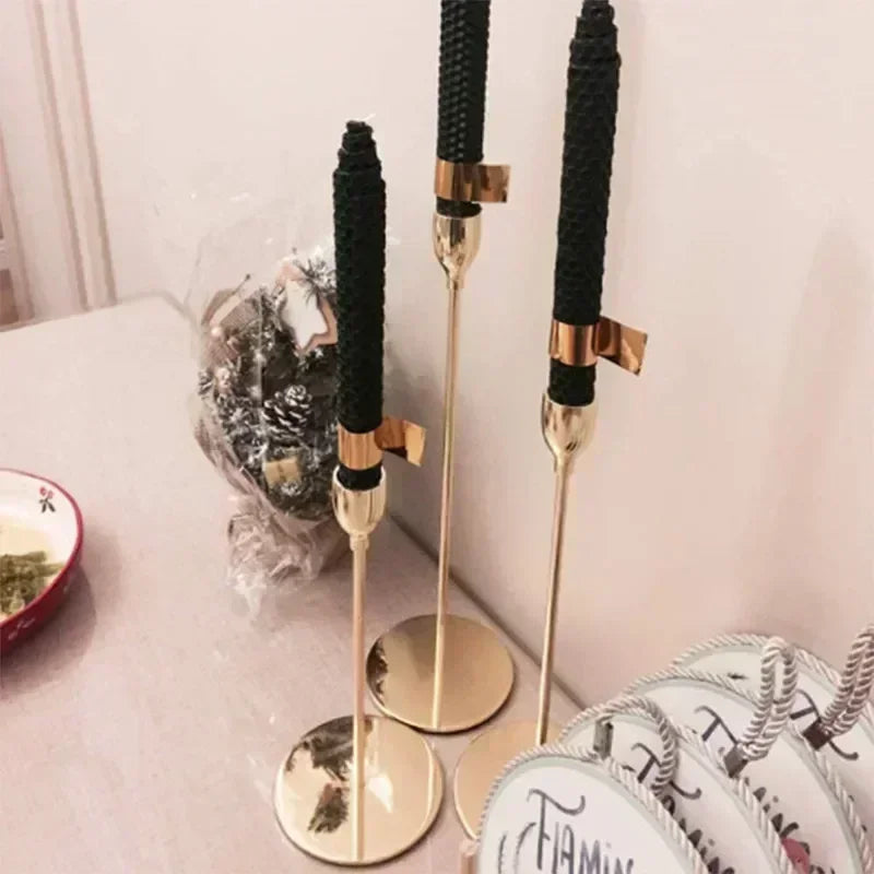 Luna Gold Candle Holder Set