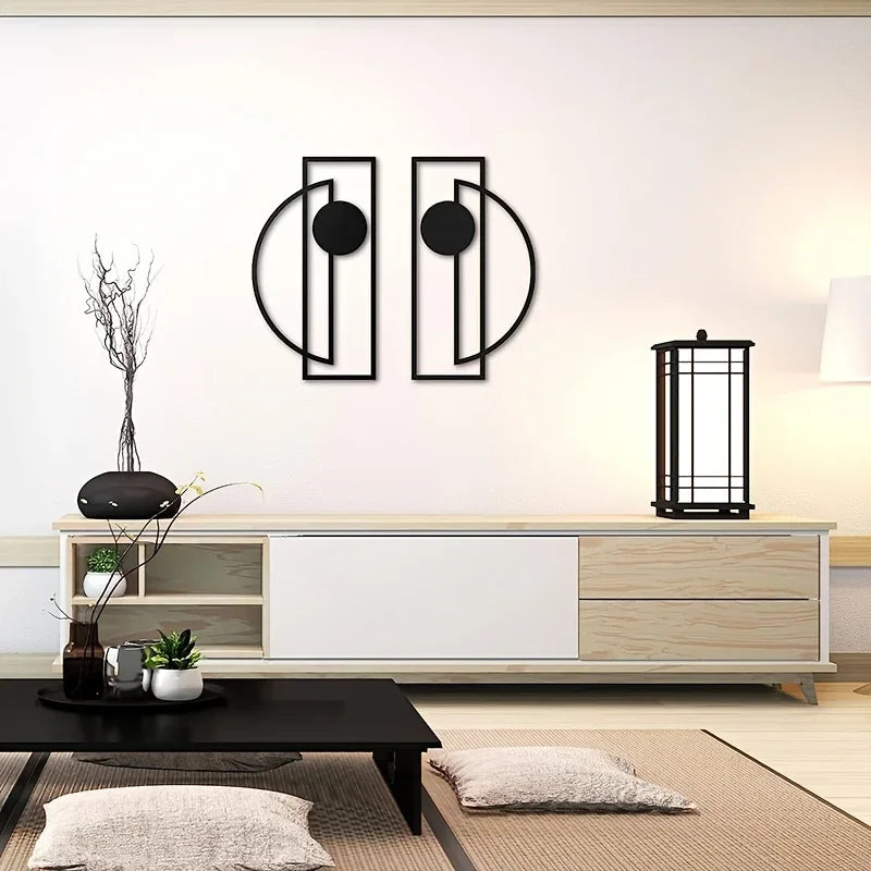 2 Piece Minimalist Metal Wall Decoration