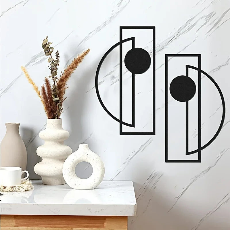 2 Piece Minimalist Metal Wall Decoration