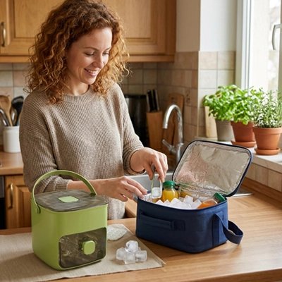 Bac a glacon verte conservation des aliments et les lunchbox isothermes