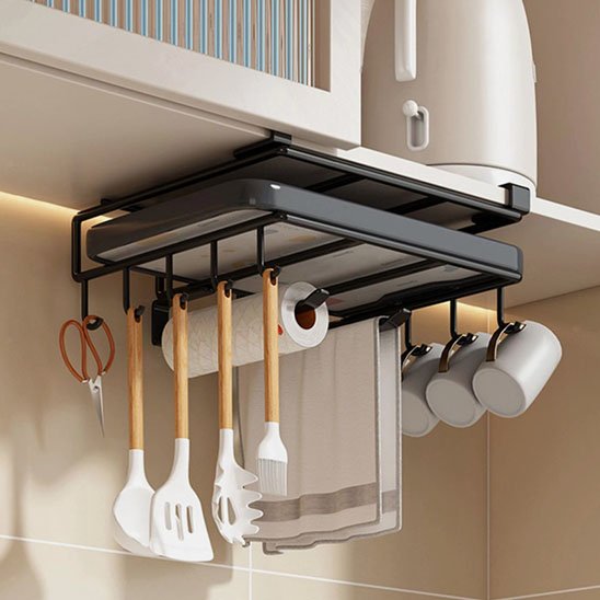 Étagère cuisine esthétique couleur noir mat 