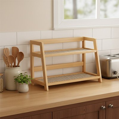 Rangement à épices  bambou naturel