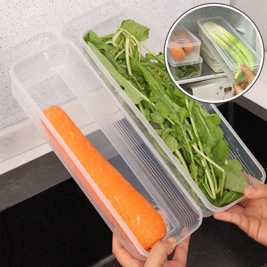 Rangement frigo plastique sans BPA adapté au contact des aliments