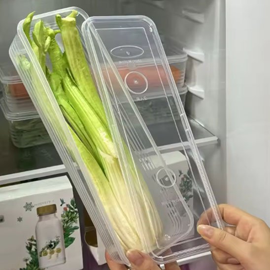 Rangement frigo qui maintien de la croquant des légumes et herbes fraîches
